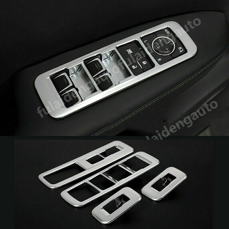 2P for Lexus RX350 RX450H 2016-2021 Silver Inner Window Switch Panel Cover Trim