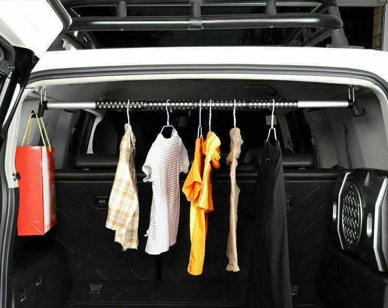 for Toyota FJ Cruiser 2007-2014 Black Aluminum Rear Trunk Clothes Stand Rod 1Set
