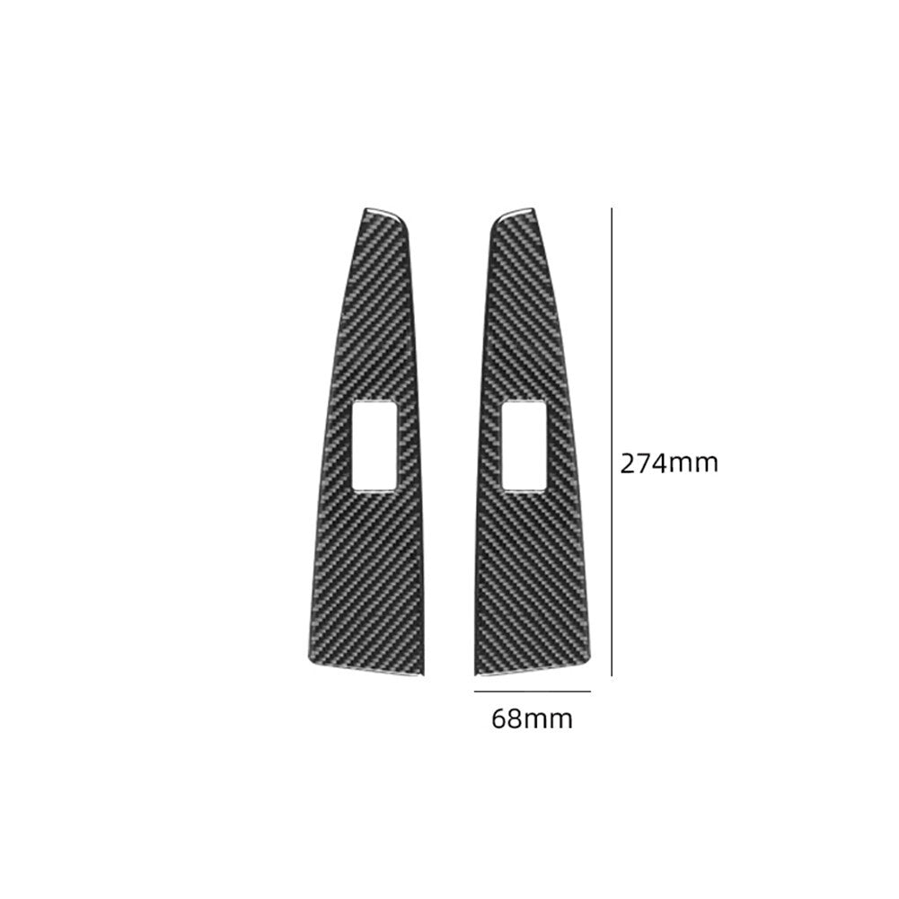 2Pcs Rear Window Lift Button Panel Trim Cover for Toyota Highlander 2008-2013