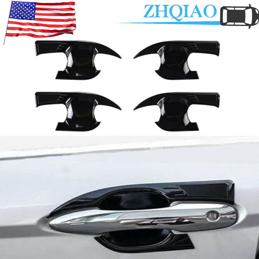 4Pc for TOYOTA 2018-2023 for Camry Gloss Black ABS Side Door Handle Bowl Covers Trim