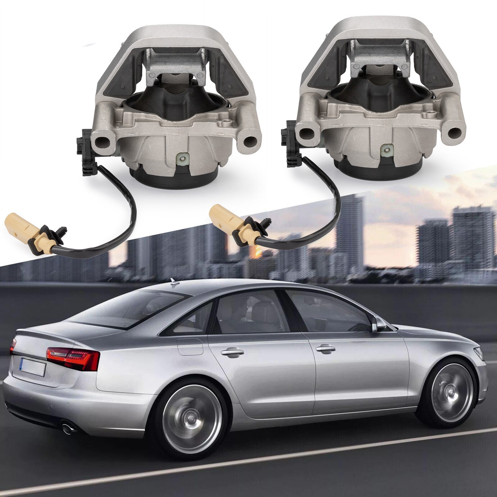 for Audi for A6 A7 Quattro 2012-2018 3.0L/2.0L Left+Right Engine Motor Mount Set kit