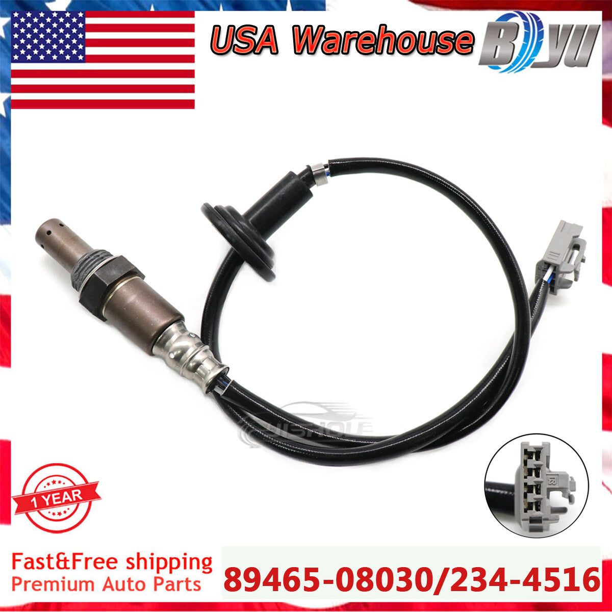 for Toyota for Sienna Oxygen Sensor Bank 1 Sensor 2 Downstream Rear 89465-08030 New