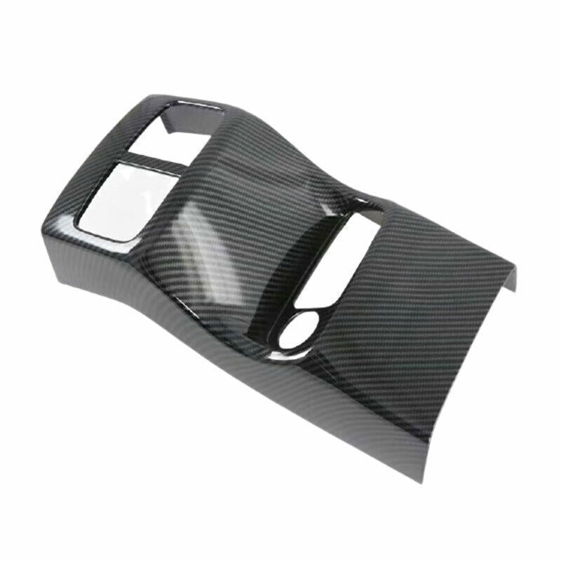 Car Inner Rear Air Outlet Vent Frame Trim for Kia Seltos 2020-2022 Carbon Fiber