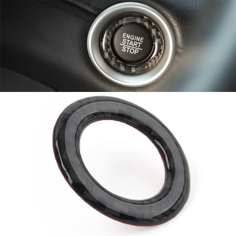for Jeep Grand Cherokee 2011-2021 Black Car Start Stop Ignition Button Ring Trim