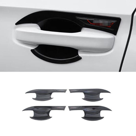 4X ABS Gloss Black Exterior Door Handle Bowl Cover Trim for Honda Accord 2023-24