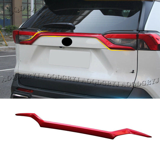 Red Rear Trunk Tailgate Lid Strip Moulding Cover Trim for Toyota RAV4 2019-2022