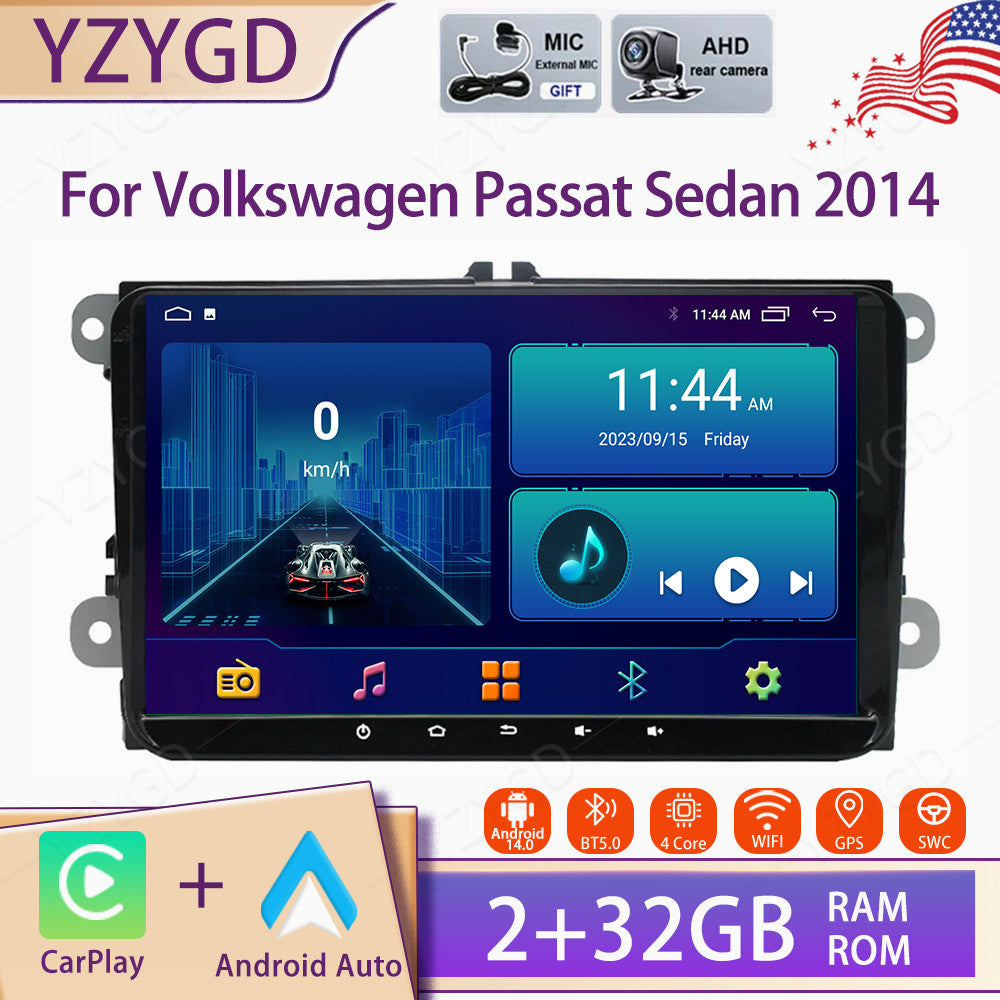 Android Carplay for Volkswagen for Passat Sedan 2014 Stereo Car Radio Screen FM GPS