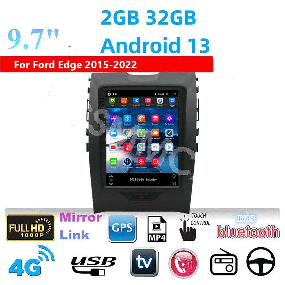 Car MP5 Player GPS Navi Stereo Radio 2+32G Fit for Ford Edge 2015-2022 W/Camera