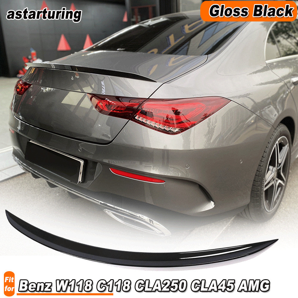 Fit for Benz C118 W118 CLA250 CLA45 20UP Rear Trunk Spoiler Wing Glossy Black