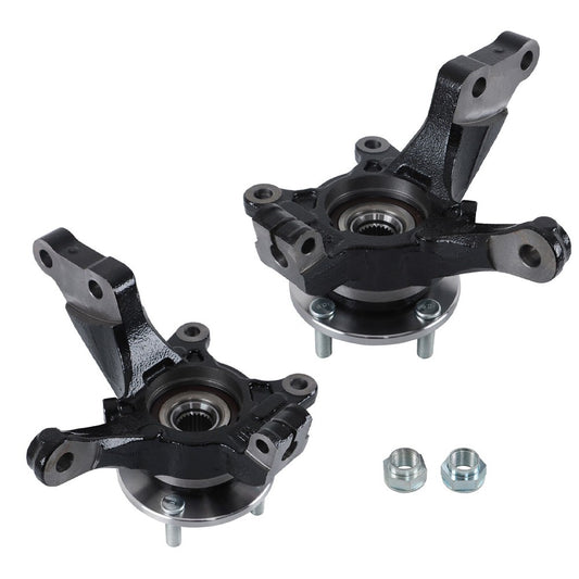 Pair Front LH RH Wheel Bearing Hub Knuckle Assembly for 13-19 for Nissan Versa 1.6L
