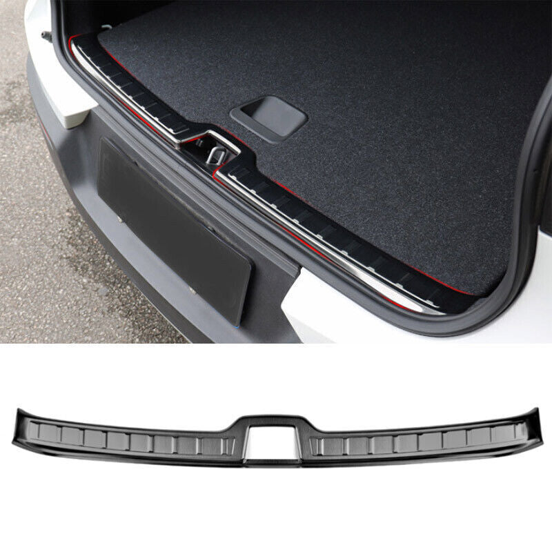 for Volvo XC40 2019-2022 Black Steel Rear Bumper Protector Sill Plate Cover Trim