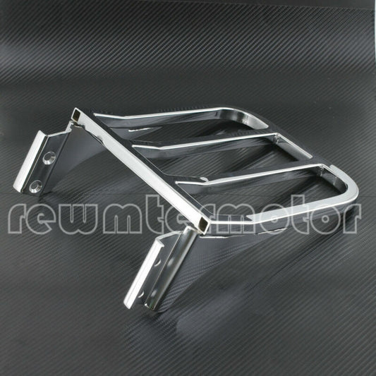 Chrome Sissy Bar Backrest Luggage Rack Fit for Harley Sportster XL Dyna Softail