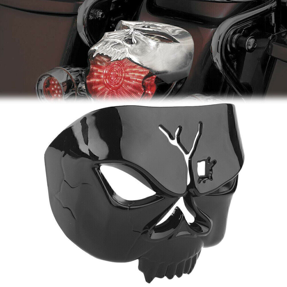 Zombie Skull Tail Light Black Cover for Harley Street Glide Road King Softail FL