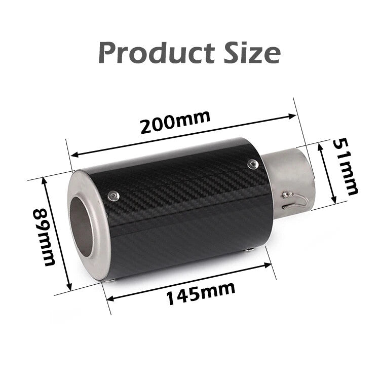 38mm 51mm Motorcycle Exhaust Muffler Escape Link Pipe Tailpipe Killer Universal