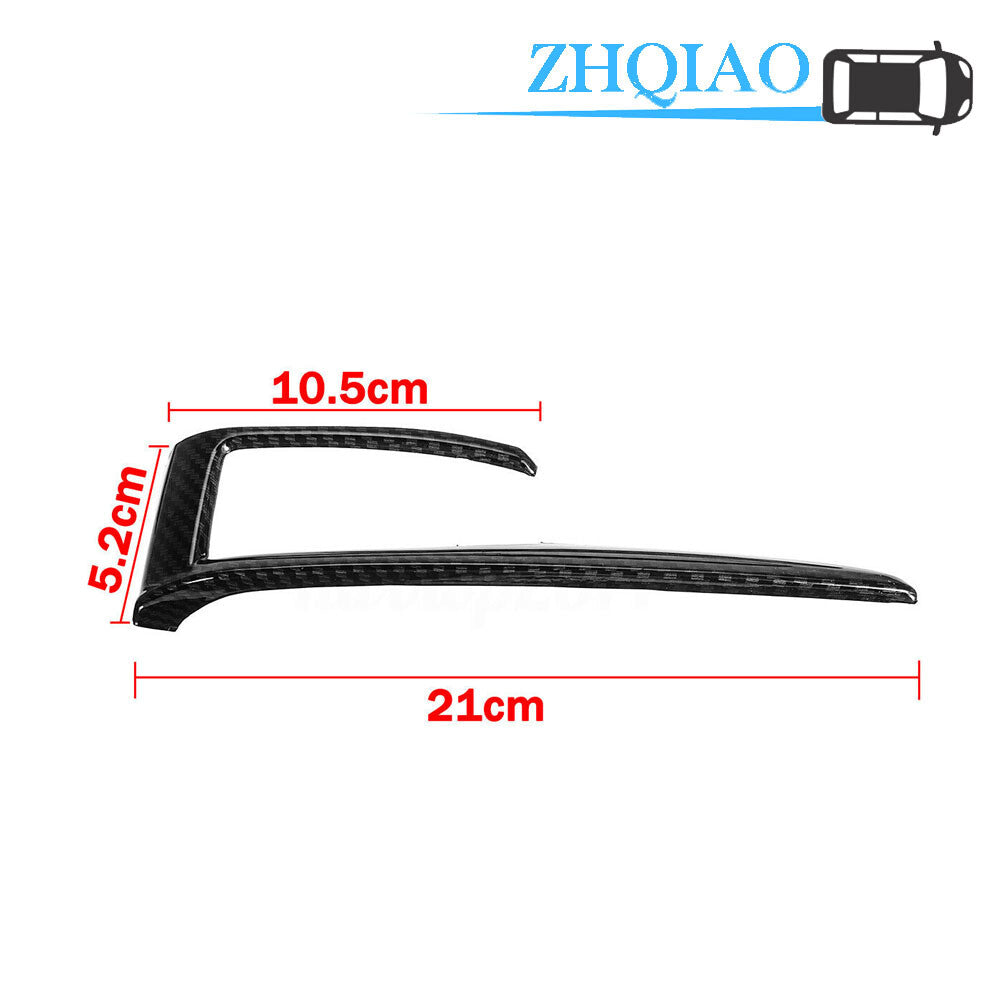 2PCS Carbon Fiber Gear Shift Frame Cover Trim Fits for Honda for Civic 10th 2016-2018