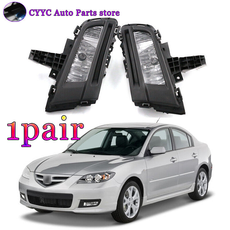 Set for Mazda 3 2007-2009 LHRH Front Bumper Driving Light Fog Lamps With Wire