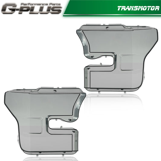 Suitable for 15-17 year old for Ford F150/F-150 headlight replacement lens smoke effect.