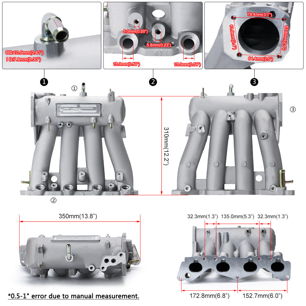 Racing D15 D16 D-Series Intake Manifold For 1988-2000 for Honda for Civic CRX Del Sol US