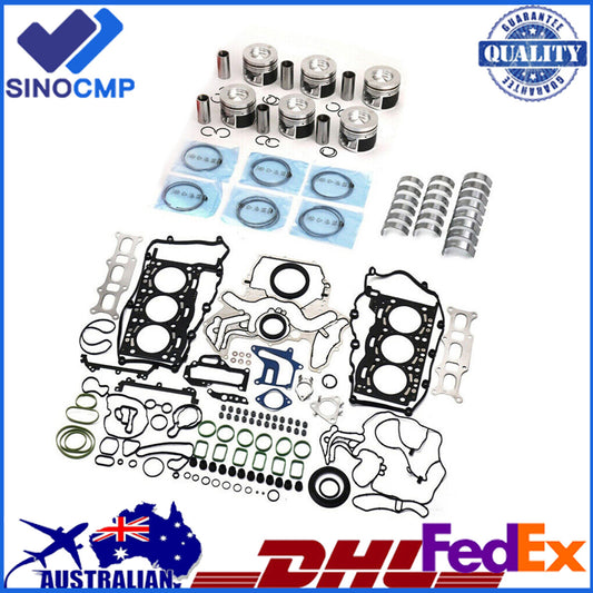 Engine Pistons Overhaul Rebuild Kit for VW for Audi A4 A5 A6 Q5 Q7 for Porsche 3.0L V6