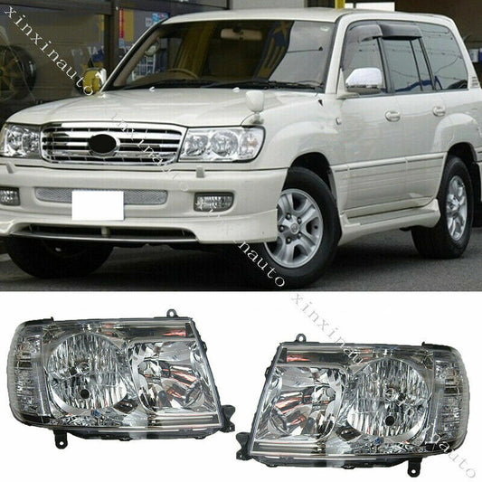 Front Headlights Headlamps Lights Lamps Pair Set for Toyota for Land Cruiser 1998-05