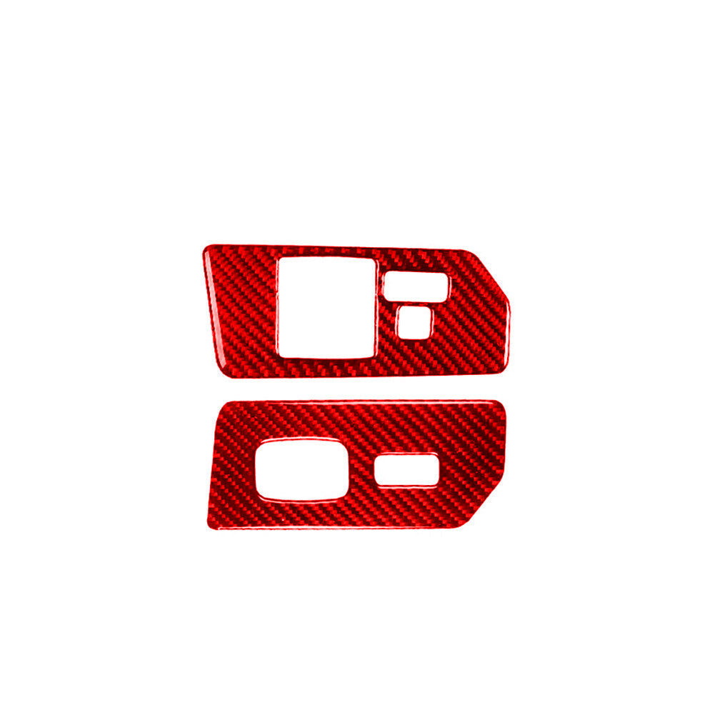 Red Window Lift Button Panel Trim TypeA Carbon Fiber for Toyota FJ Curiser 07-21
