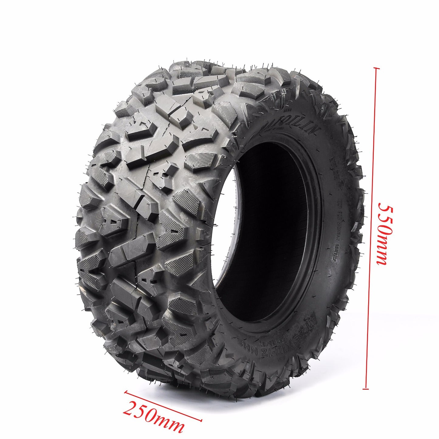 2 Pack 25x10x12 25x10-12 Rear Tyre Tire For ATV Quad Buggy Go Kart Ride on Mower