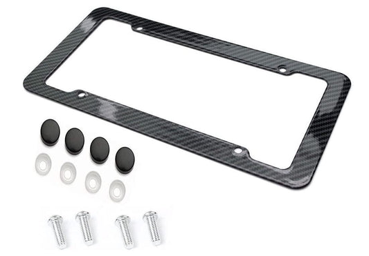 1 piece car license plate frame cover cap trunk black carbon suitable for Hyundai