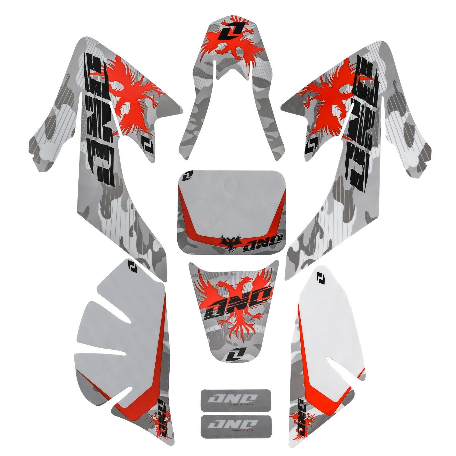 Graphic Decal Sticker Kit for 110cc and 125cc Dirt Pit Bikes and for Honda CRF50 Motorcycles