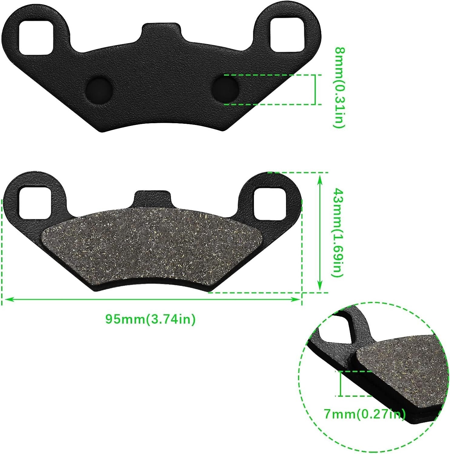 Brake Pads for Polaris Sportsman 570 EFI 2011-2018/Sportsman 800 EFI 2010-2013