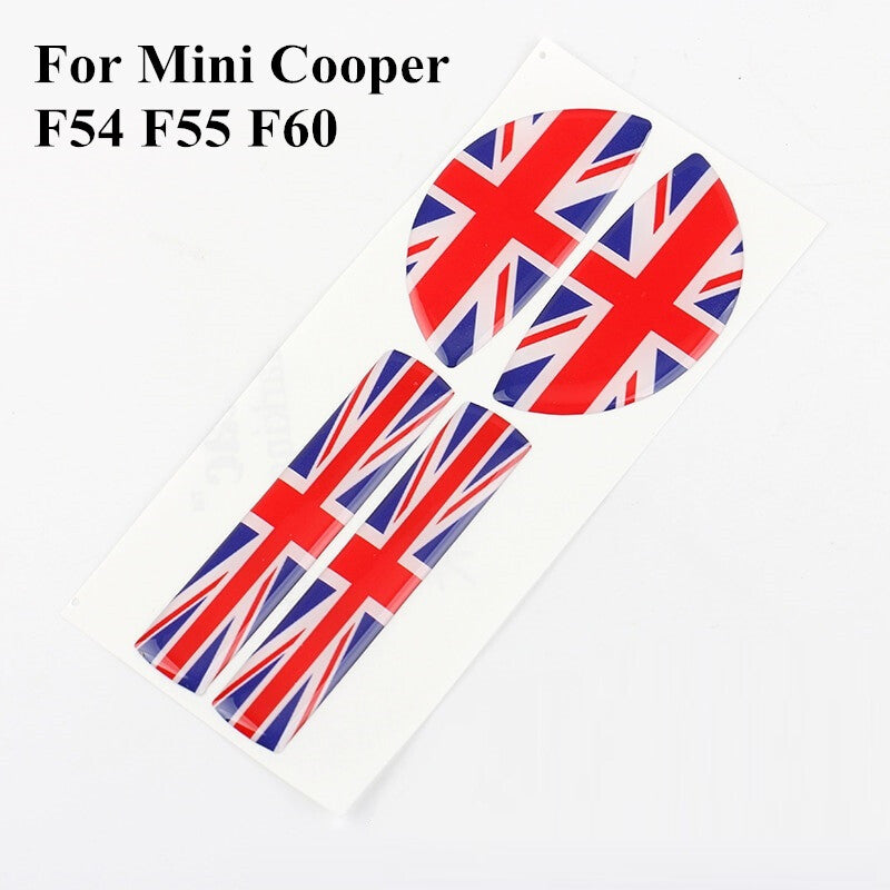 4pcs for MINI Cooper S Clubman F54 F55 F60 Union Jack 3D Door Handle Sticker