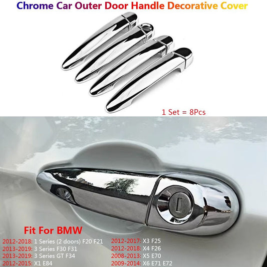 4 x for BMW F20 F30 F34 X1 X3 X4 X5 X6 E70 E71 F25 F26 E84 Car Door Handle Cover