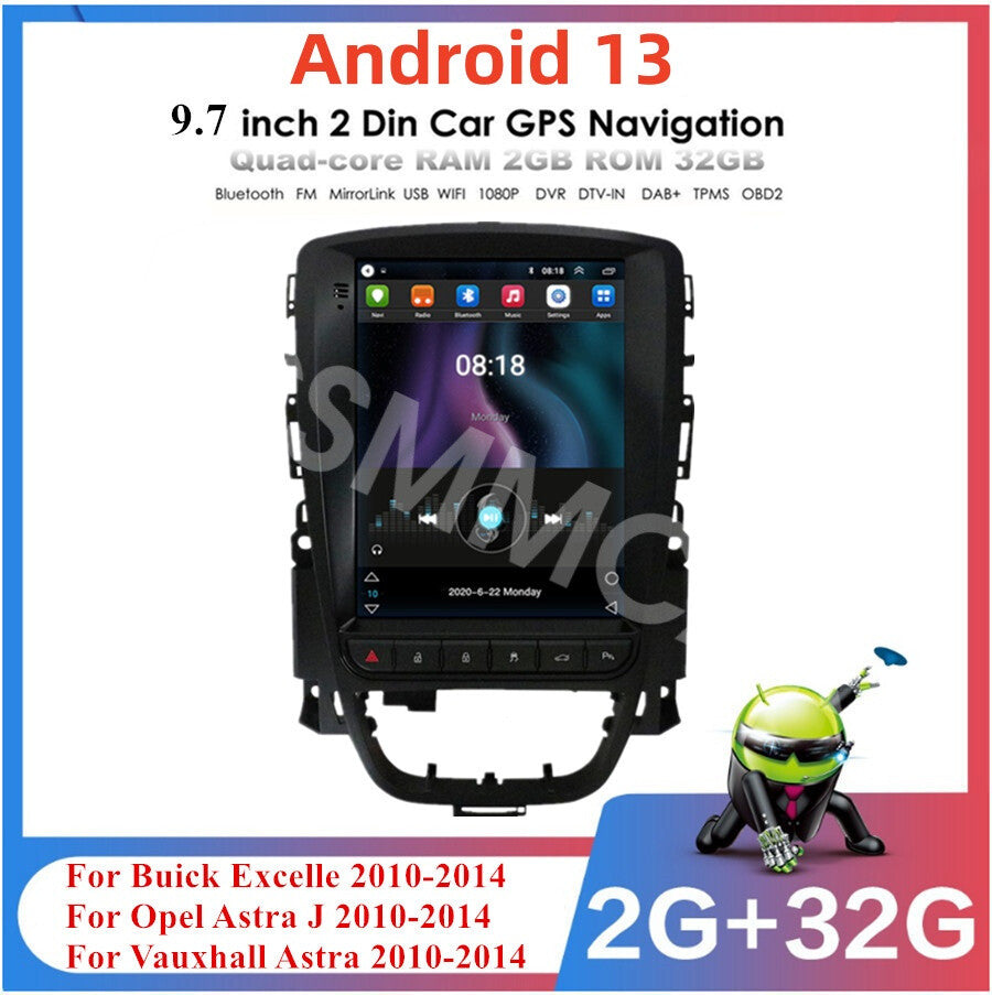 9.7 Car Radio Fit for Buick Verano 2010-2014 Car Stereo Video GPS BT WiFi 2+32G