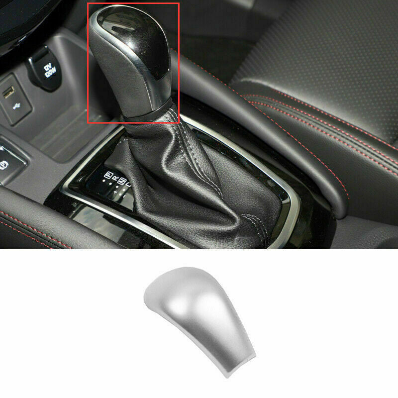 for Nissan Rogue Sport 2017-2021 ABS Matte Silver Gear Shift Shifter Knob Trim
