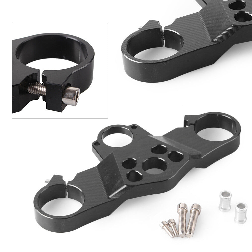 Front Triple Tree End Upper Top Clamp Fits 2005-06 for Honda CBR 600RR F5 Black CNC
