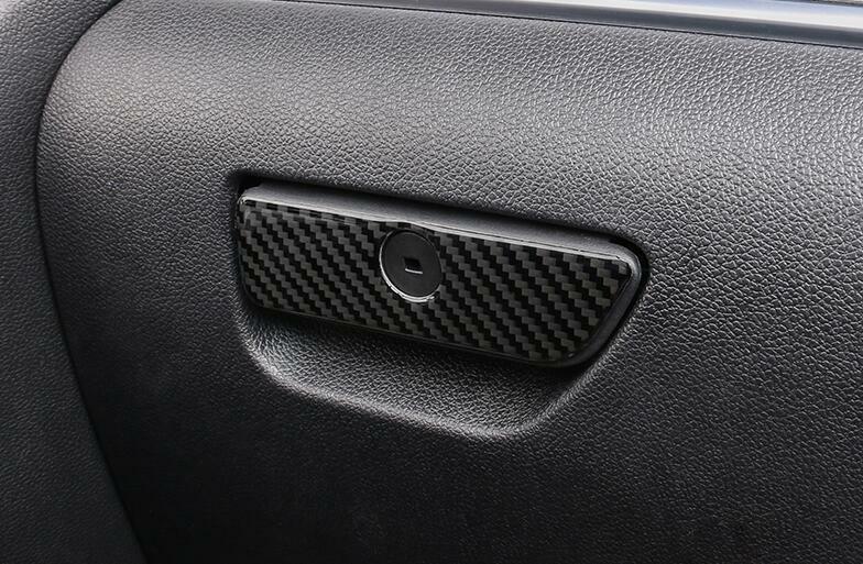 for Ford Explorer 2011-2019 Carbon Fiber Vinyl for Co -Pilot Storage Box Handle Cover