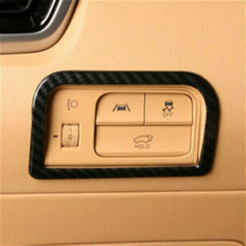 for Kia Sorento 2021-2023 Carbon Fiber Style Headlight Switch Button Cover Trim