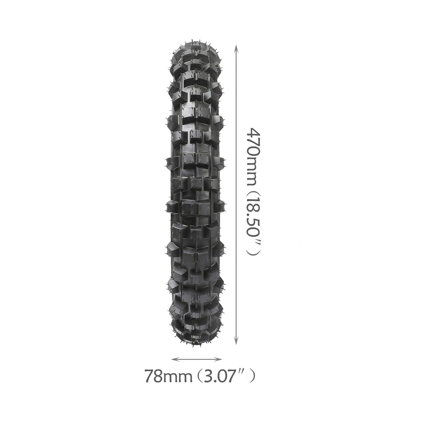 3.00-12 80/100-12 Rear Tire + Tube for Dirt Pit Bikes KLX110 KX65 PW80 TTR90 110