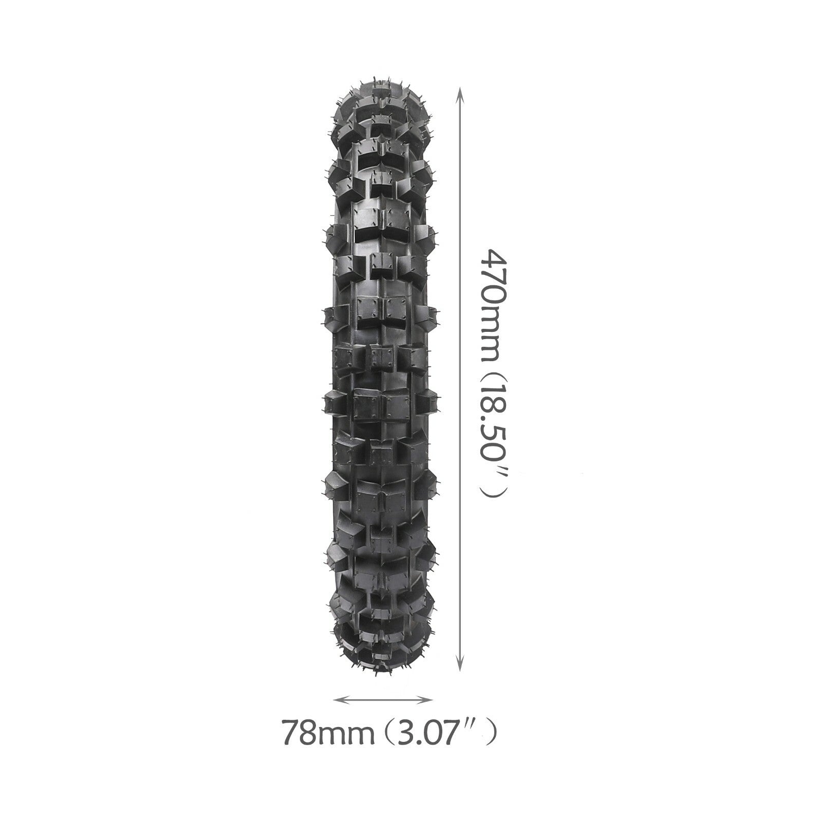 3.00-12 80/100-12 Rear Tire + Tube for Dirt Pit Bikes KLX110 KX65 PW80 TTR90 110