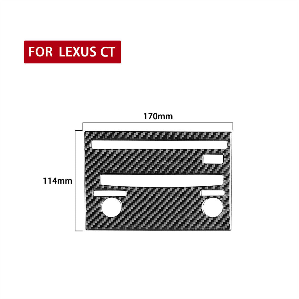 for Lexus CT200h 2011-2017 RHD Center Console CD Switch Panel Cover Carbon Fiber
