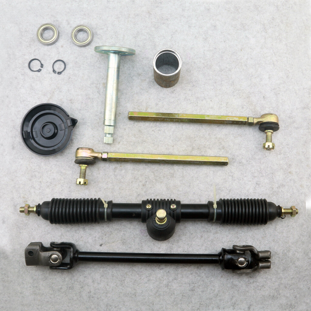 Complete Steering Rack  Pinion Assembly Tie Rod Ends Go Kart Go Cart ATV