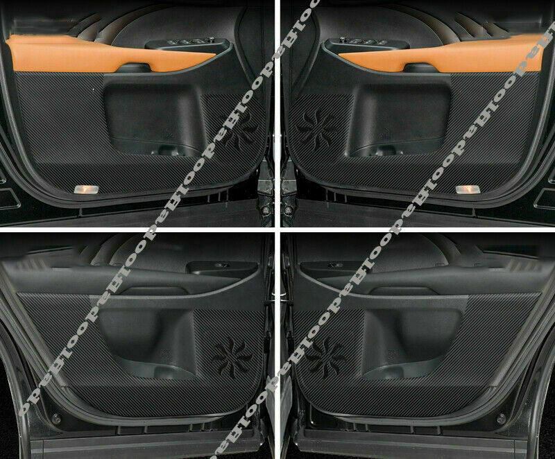 PU Leather Inner Door Anti-Kick Pad Sticker Trim for Toyota Highlander 2014-2019