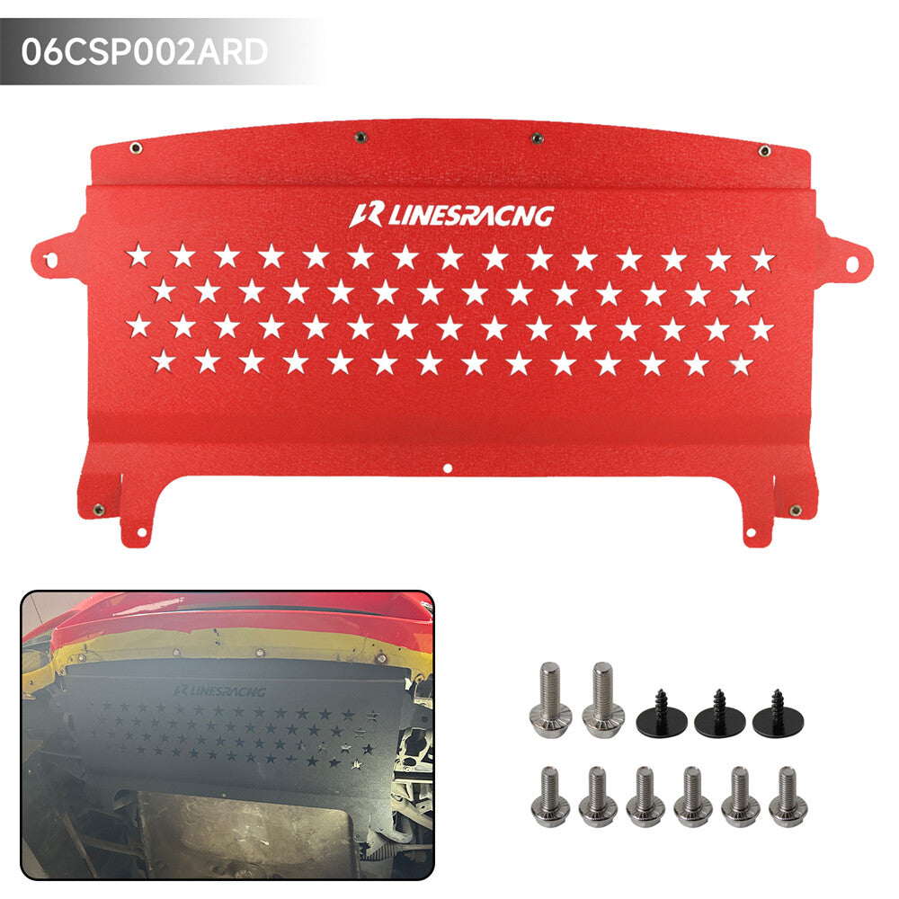 Oil Cooler Skid Plate Underhood Shield for BMW F80 M3 F82 F83 M4 Aluminum Red