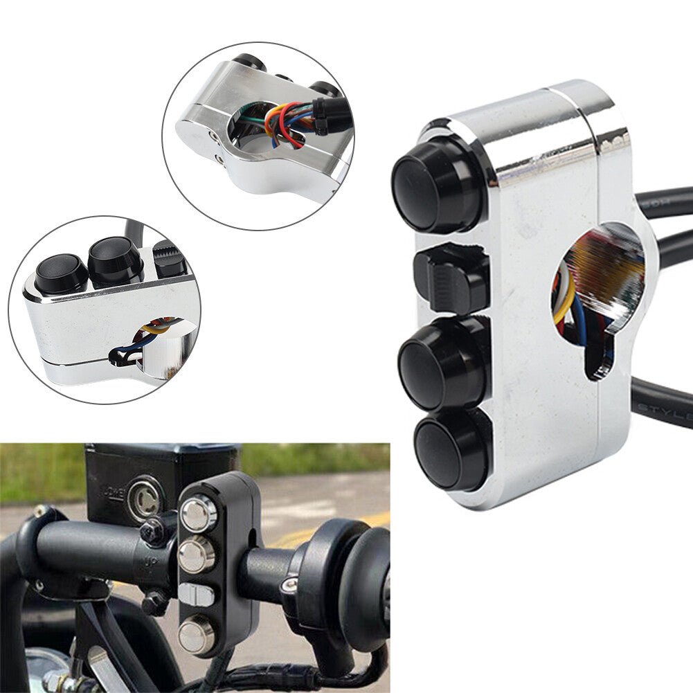 1 Handlebar Control Switches w/ Wiring Harness CNC for Harley Dyna Sportster