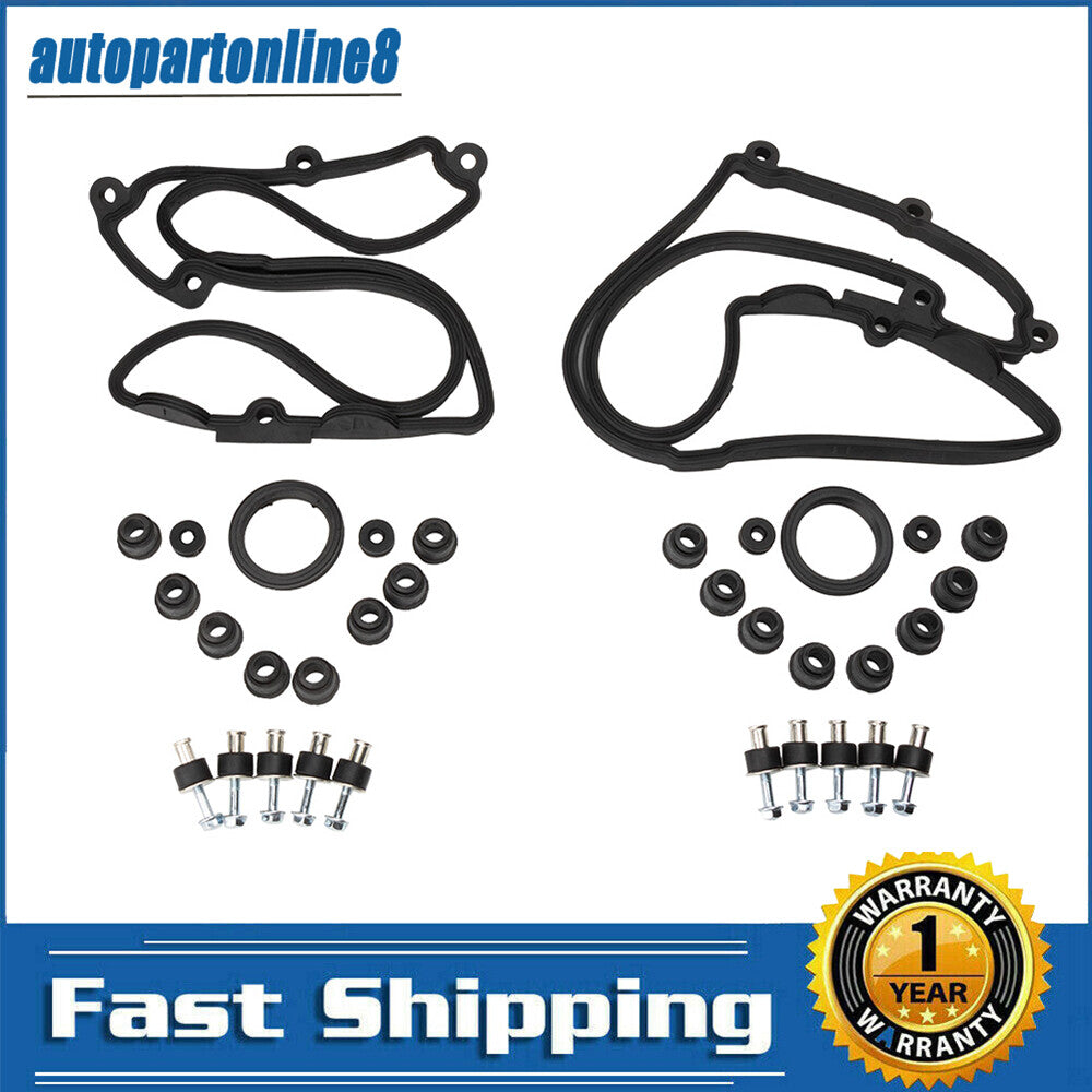 Valve Cover Gaskets w/Bolts Seals for BMW E60 E62 E63 645I 650I E53 X5 4.4L 4.8L