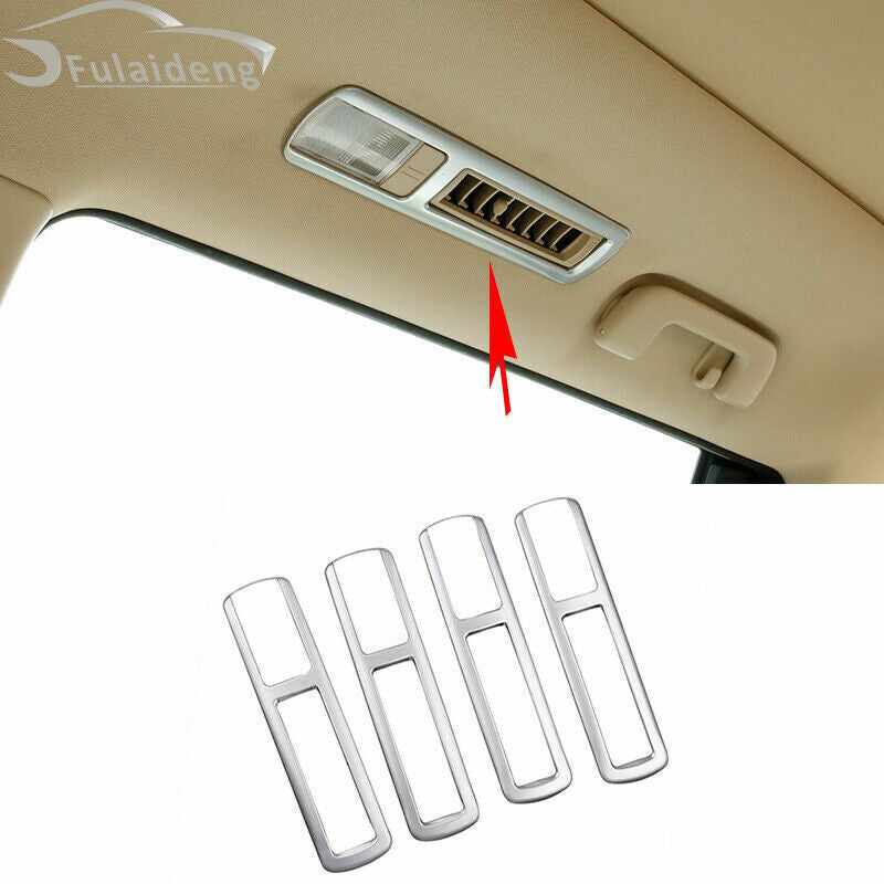 Silver Inner Roof Rear Reading Light Cover Trim for Toyota Highlander 2014-2019
