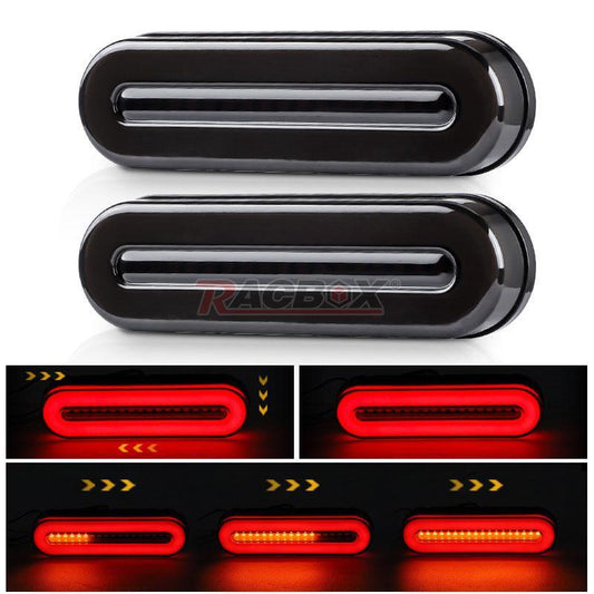 2X Truck LED Flowing Turn Signal Brake Stop Tail Light Bar DRL Running Amber/Red