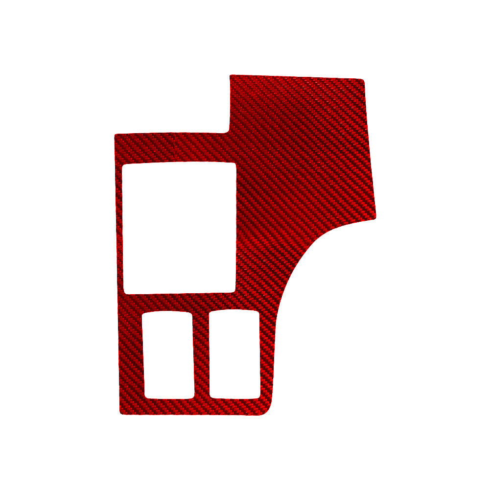 Red Carbon Fiber Dimming light Switch Frame Cover Trim for Toyota Hilux 2015-21