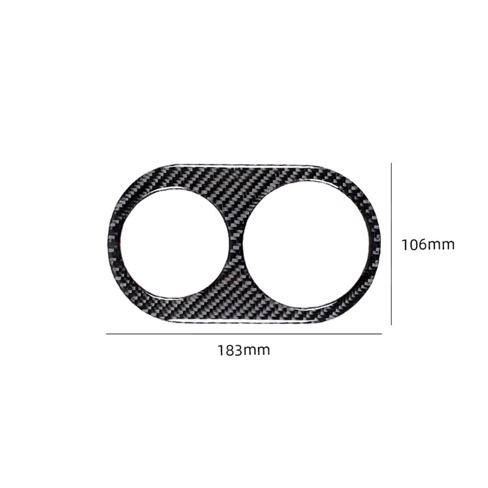 Carbon Fiber Rear Center Water Cup Holder Panel Trim Fit for Jaguar XF 2009-2011