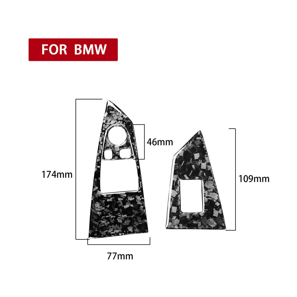 3¡ÁForged Carbon Fiber Window Lift Switch Trim for BMW 6 series E63 E64 2004-2010