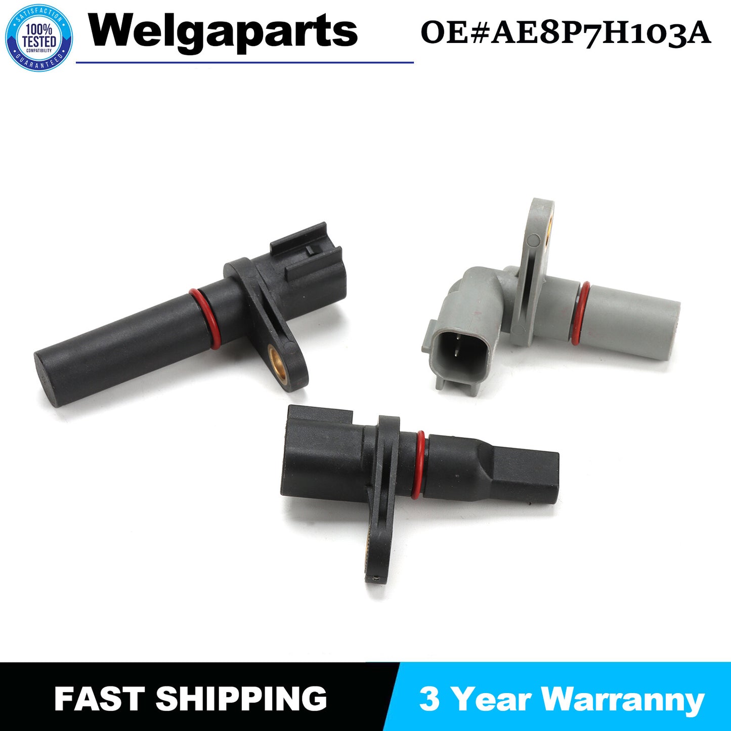 3Pcs 6DCT250 for Ford Focus Fiesta Transmission Speed Sensor Kit AE8P7H103A